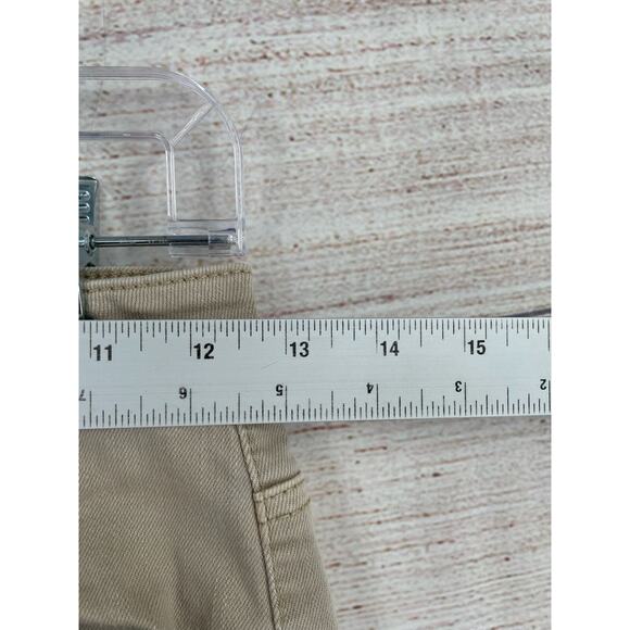 Risen Distressed Bootcut Jeans Women's Size 0/24 Tan/Beige Stretch - Picture 11 of 16